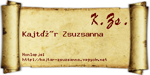 Kajtár Zsuzsanna névjegykártya
