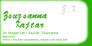 zsuzsanna kajtar business card